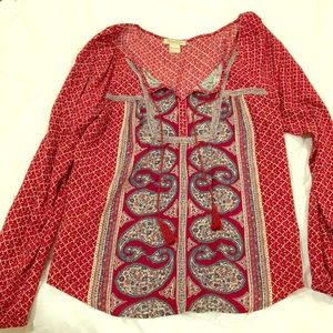 Lucky brand long sleeve blouse